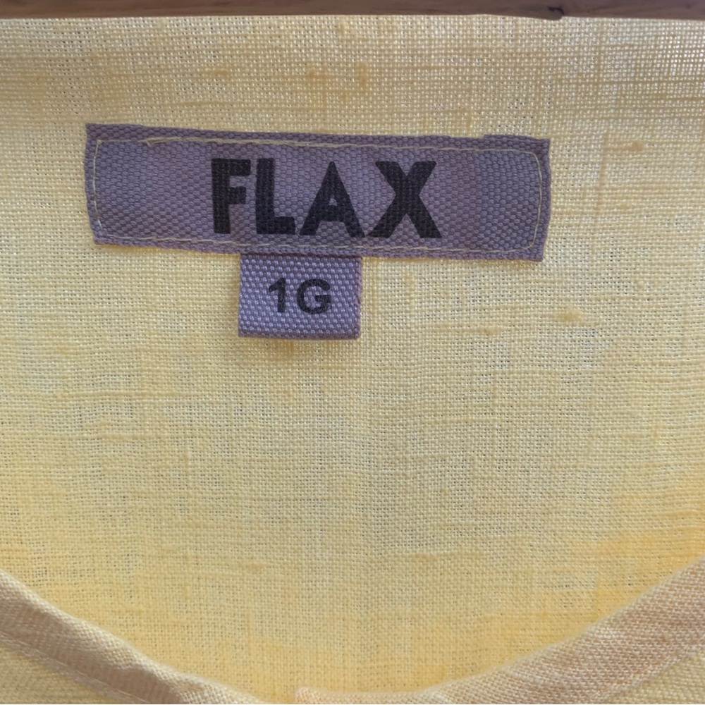 Flax Linen Long Sleeve Dess in a Sunny Yellow - Picture 14 of 14
